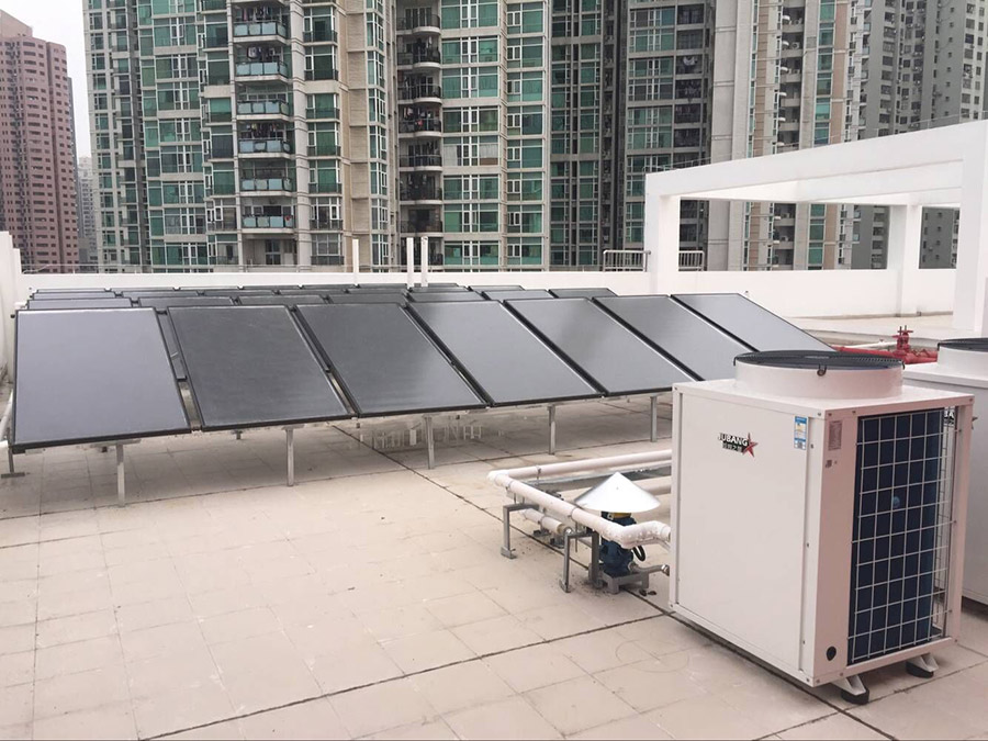 昊天宾馆太阳能配空气能热水工程